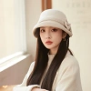Mũ Nữ Len Mùa Đông Ấm Áp Dày Lụi Vực Hàn Quốc Influencer Thanh Lịch Nơ 8