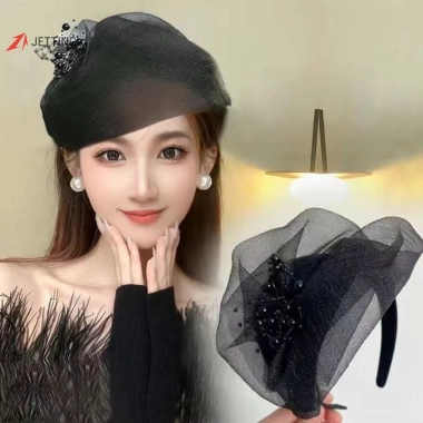 Mũ Nửa Nón Pháp Retro Jetting – Vòng Tóc Tiệc Băng Đô Thanh Lịch, Phụ Kiện Nữ Giá 44.500₫