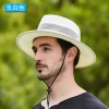 Mũ phớt nam vành rộng, nón cói vá lưới, dây rút điều chỉnh – chỉ 70.000₫ 2