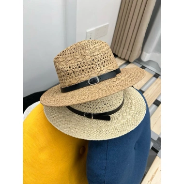 Mũ phớt Panama vành to đai da phong cách Korea, thích hợp mọi lứa tuổi, đi biển, đi chơi - Freeship, giá chỉ 95.000đ