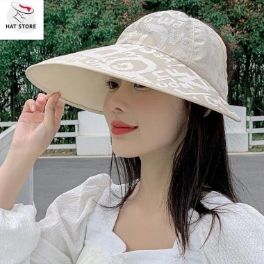 Mũ Rộng Vành Chống Nắng Tia UV Nón Đi Biển Chữ Phối Lưới Tinh Tế Sang Trọng - Giá Ưu Đãi 69.113₫ 4