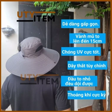 Mũ rộng vành chống nắng Utyitem - Nón tai bèo 2.026, Giá chỉ 40.000đ 9
