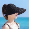 Mũ rộng vành thời trang mùa hè nữ, chống nắng, tia UV, vải thoáng khí, nón tai bèo - 73.000₫ 2