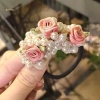Mũ scrunchies đính hạt ngọc trai ngọt ngào, dây co giãn cho đuôi ngựa - Giá 47.412₫ 2