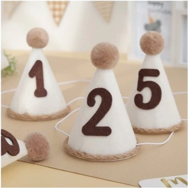Mũ sinh nhật bé phong cách Hàn Quốc Handmade cute, phụ kiện trang trí sinh nhật 2