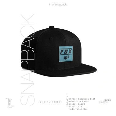 Mũ Snapback Nam Đen Cao Cấp, Tiêu Chuẩn Xuất Khẩu, Khóa Gài Bấm, Free Size 200k