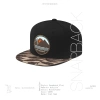 Mũ snapback nam đen vải hoa văn cao cấp chuẩn xuất khẩu khóa gài bấm free size 200k
