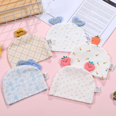 Mũ sơ sinh cotton mềm mại Uni Baby - Hình hoa quả dễ thương, phù hợp 0‑3 tháng, giảm giá 55.000đ 3 Mũ sơ sinh cotton mềm mại Uni Baby - Hình hoa quả dễ thương, phù hợp 0‑3 tháng, giảm giá 55.000đ 3