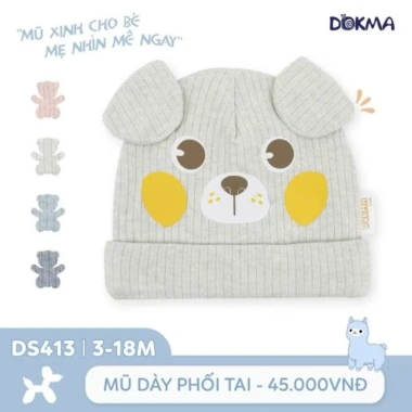 Mũ Sơ Sinh Phối Tai Dokma Đáng Yêu Cho Bé DS701 DS413 Giá Ưu Đãi 45.000₫