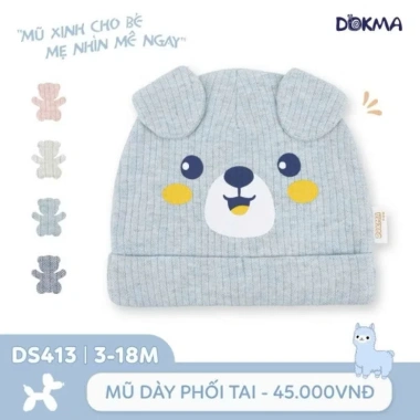 Mũ Sơ Sinh Phối Tai Dokma Đáng Yêu Cho Bé DS701 DS413 Giá Ưu Đãi 45.000₫
