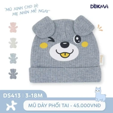 Mũ Sơ Sinh Phối Tai Dokma Đáng Yêu Cho Bé DS701 DS413 Giá Ưu Đãi 45.000₫