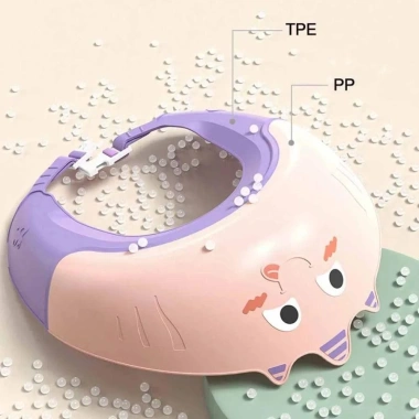 Mũ tắm NAMSHEVA cho bé mới biết đi – Dầu gội bảo vệ mắt tai, tấm chắn rửa tóc điều chỉnh 2