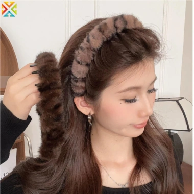 Mũ tóc Retro Da Báo In Răng Sang Trọng, Băng Đô Sóng Chống Trơn Trượt, Đa Năng Hàng Ngày - Giá chỉ 33.058 VND