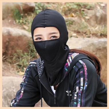 Mũ trùm đầu chống nắng che kín mặt, mặt nạ lưới thoáng khí, co giãn ôm sát, thoải mái khi đội mũ bảo hiểm 6