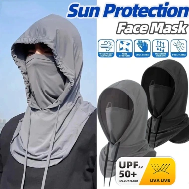 Mũ Trùm Đầu & Khẩu Trang Nam Nữ - Nón Che Nắng UV Dây Rút Kiểu Ninja, 37.600₫