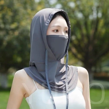 Mũ Trùm Đầu & Khẩu Trang Nam Nữ - Nón Che Nắng UV Dây Rút Kiểu Ninja, 37.600₫
