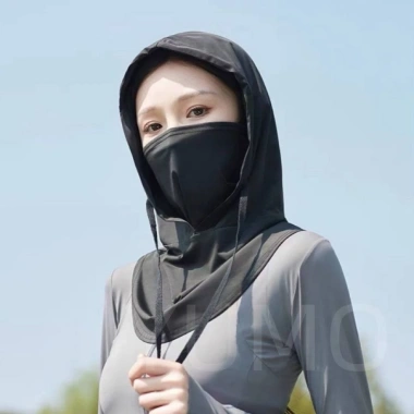 Mũ Trùm Đầu & Khẩu Trang Nam Nữ - Nón Che Nắng UV Dây Rút Kiểu Ninja, 37.600₫