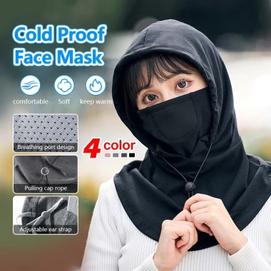 Mũ Trùm Đầu + Khẩu Trang Ninja Nam Nữ, Nón Che Nắng Chống UV, Dây Rút - Giảm Giá 59.000 VND