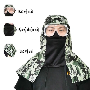 Mũ trùm đầu kiêm kính bảo vệ đa năng, khẩu trang chống bụi sương mù - tiện dụng HT-shopls 35.500đ