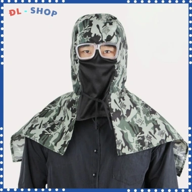 Mũ trùm đầu kiêm kính bảo vệ, khẩu trang đa năng chống bụi sương mù - Giá chỉ 34.500₫