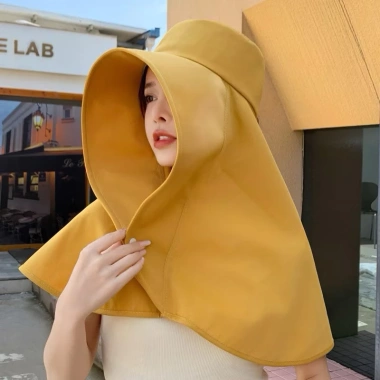Mũ Vành Lớn Chống Nắng UPF 50 Cổ Khăn Choàng Xô Nữ – Phù hợp đi biển mùa hè ngoài trời 6