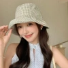 Mũ xô kẻ sọc LZHDP – Chống nắng khô nhanh mùa hè, nơ uốn cong gập lại – Giá 69.012₫ 5