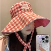 Mũ Xô Nữ Hàn Quốc Kẻ Sọc Rộng Viền Mũ Lớn - Chống Nắng Mùa Hè, Vành Lưu Vực