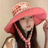Mũ Xô Nữ Hàn Quốc Kẻ Sọc Rộng Viền Mũ Lớn - Chống Nắng Mùa Hè, Vành Lưu Vực 3