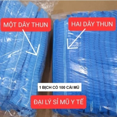 Mũ y tế 1 dây chun con sâu – Giá chỉ 58.000đ, phù hợp spa thẩm mỹ, nhà máy, đầu bếp