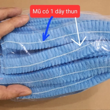 Mũ y tế 1 dây chun con sâu – Giá chỉ 58.000đ, phù hợp spa thẩm mỹ, nhà máy, đầu bếp