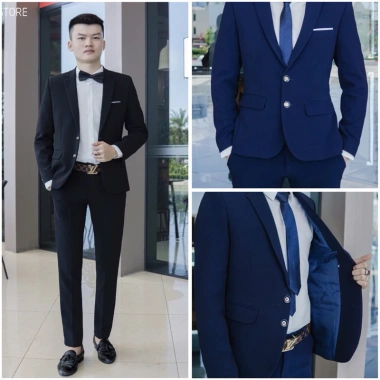 Mua 1 Được 6 Bộ Vest Nam Hàn Quốc Áo + Quần – Tặng Phụ Kiện, Cavat & 2 Quần Sịp, Thiết Kế Chất Tuyết Mưa Tây, Giá 724.500₫ 8