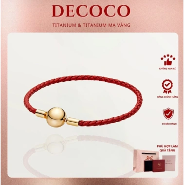 Mua 1 Tặng 1 Charm Ngân Lượng – Vòng Tay Chỉ Đỏ Như Ý May Mắn DECOCO, Kèm Túi Giấy Hộp Thiệp, Giá 163k