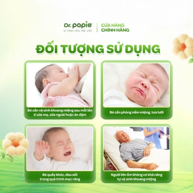 Mua 1 tặng 1 Dầu Tràm Gạc Rơ Lưỡi Dr.Papie Giới Hạn Vệ Sinh Lưỡi Nướu Bé Sơ Sinh 60 Gói 189k 2