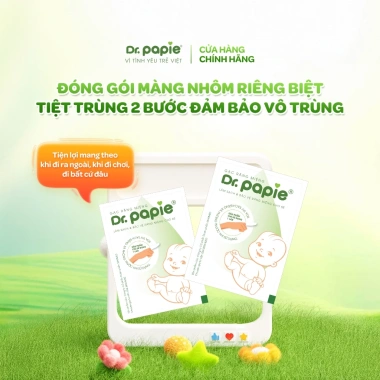 Mua 1 tặng 1 Dầu Tràm Gạc Rơ Lưỡi Dr.Papie Giới Hạn Vệ Sinh Lưỡi Nướu Bé Sơ Sinh 60 Gói 189k 6