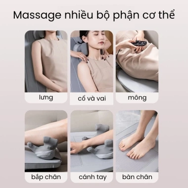 Mua 1 Tặng 1 Đệm Ghế Massage Rulax RL28Plus - Massage Lưng, Cổ, Vai, Gáy, Tặng Máy Massage Cầm Tay