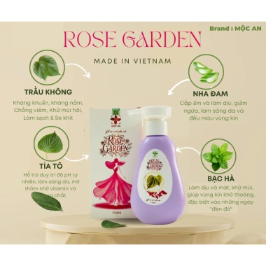 Mua 1 Tặng 1 Dung Dịch Vệ Sinh Rose Garden 150ml - Mộc An từ Lá Trầu Không, Nha Đam, Tía Tô, Bạc Hà - 70k 8