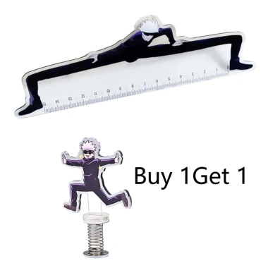 Mua 1 Tặng 1 Gojo Satoru Anime Ngoại Vi Thước Để Bàn Nhân Vật Đứng Ký Đồ Chơi Lò Xo - Giá chỉ 33.390 VND 10