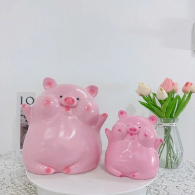 Mua 1 Tặng 1 Heo Bánh Bao Hello Size To - Heo Đất Quà Tặng Trang Trí Giá 118k