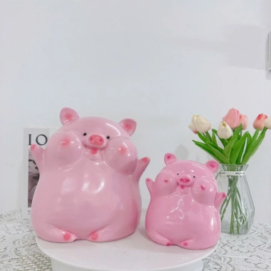 Mua 1 Tặng 1 Heo Bánh Bao Hello Size To - Heo Đất Quà Tặng Trang Trí Giá 118k