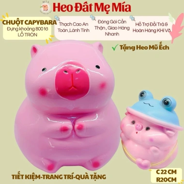 Mua 1 tặng 1 Heo Đất Tiết Kiệm Capybara, Heo Mũ Ếch Đáng Yêu, Ống Trang Trí
