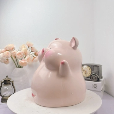 Mua 1 tặng 1 Lợn đất bánh bao sz TO - Heo đất tiết kiệm dễ thương, trang trí, quà tặng HĐMB04