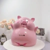 Mua 1 tặng 1 Lợn đất bánh bao sz TO - Heo đất tiết kiệm dễ thương, trang trí, quà tặng HĐMB04 7