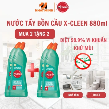 MUA 1 TẶNG 1 Nước Tẩy Bồn Cầu XCleen 880ml Diệt Khuẩn Khử Mùi Siêu Sạch 2