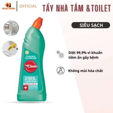MUA 1 TẶNG 1 Nước Tẩy Bồn Cầu XCleen 880ml Diệt Khuẩn Khử Mùi Siêu Sạch 5