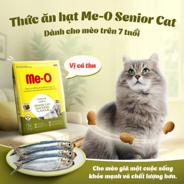 Mua 1 tặng 1 Pate Me-O cho mèo già 7+ tuổi vị cá thu 1,1kg- Giá ưu đãi 124.200₫