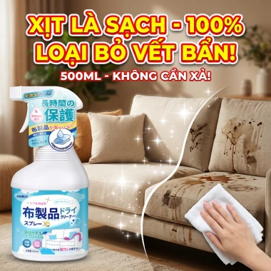 Mua 1 tặng 1 - Xịt làm sạch ghế sofa, giặt khô nhanh, vệ sinh ghế da hiệu quả