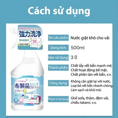 Mua 1 tặng 1 - Xịt làm sạch ghế sofa, giặt khô nhanh, vệ sinh ghế da hiệu quả 9 Mua 1 tặng 1 - Xịt làm sạch ghế sofa, giặt khô nhanh, vệ sinh ghế da hiệu quả 9