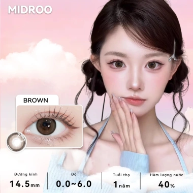 Mua 1 Tặng 3 Kính Áp Tròng Midroo Snow Ball Xám 0‑6 Độ 14.5mm Giá 99k Sinh viên
