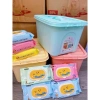 Mua 10 gói Khăn giấy ướt Vịt Phú Đạt không mùi cho bé – Tặng xô nhựa đa màu, chỉ 129.000₫