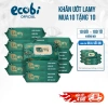 Mua 10 tặng 10 - Thùng 10 gói khăn ướt Lamy 100 tờ, không chất tẩy, an toàn da nhạy cảm - 214.999 VND